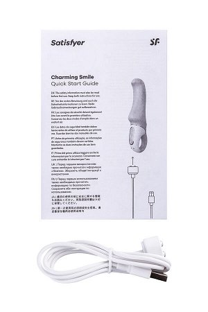 Нереалистичный вибратор Satisfyer Vibes Charming Smile, силикон, фиолетовый, 18,7 см.