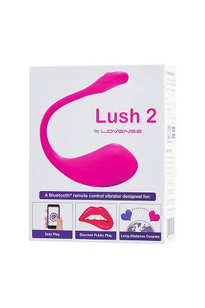 "Андрей" Виброяйцо LOVENSE Lush 2, силикон, розовый, 18 см