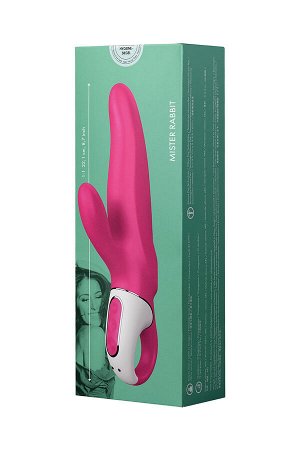Нереалистичный вибратор Satisfyer Vibes Mr. Rabbit, силикон, красный, 22,1 см.