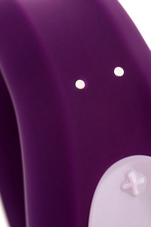 Многофункциональный стимулятор для пар Satisfyer Partner Double Joy, силикон, фиолетовый, 18 см.