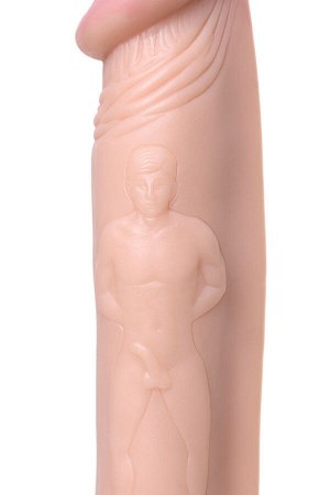 Вибратор TOYFA RealStick Nude реалистичный, PVC, телесный, 7 режимов вибрации, 19,5 см