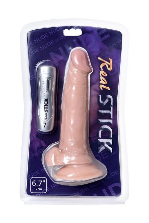 Реалистичный вибратор TOYFA RealStick Nude, PVC, 7 режимов вибрации, телесный.