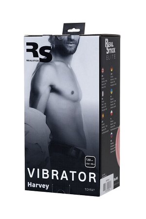 Реалистичный вибратор TOYFA RealStick Elite Vibro, TPR, телесный, 7 режимов вибрации, 20 см.