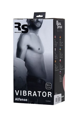 Реалистичный вибратор TOYFA RealStick Elite Vibro, TPR, телесный, 7 режимов вибрации, 18,5 см.