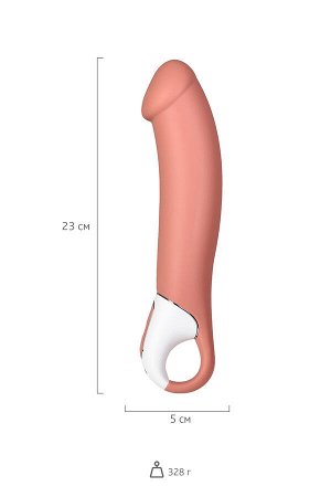 Нереалистичный вибратор Satisfyer Vibes Master, силикон, бежевый, 23,5 см.