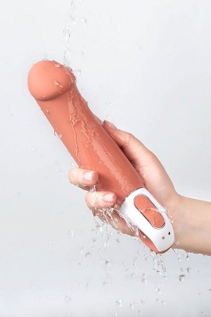 Нереалистичный вибратор Satisfyer Vibes Master, силикон, бежевый, 23,5 см.