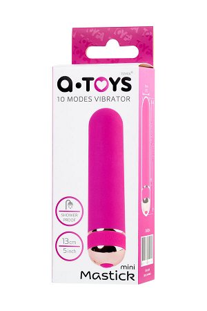 Нереалистичный вибратор A-Toys by TOYFA Mastick mini, ABS пластик, розовый, 13 см