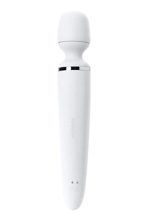 Нереалистичный вибратор Satisfyer Woman Wand, ABS пластик, белый, 34 см.