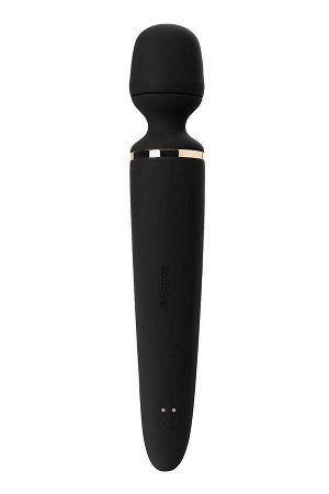 Нереалистичный вибратор Satisfyer Woman Wand, ABS пластик, черный, 34 см.