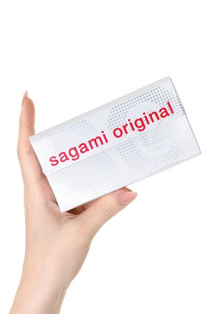 Презервативы Sagami, original 0.02, полиуретан, 19 см, 5,8 см, 12 шт.