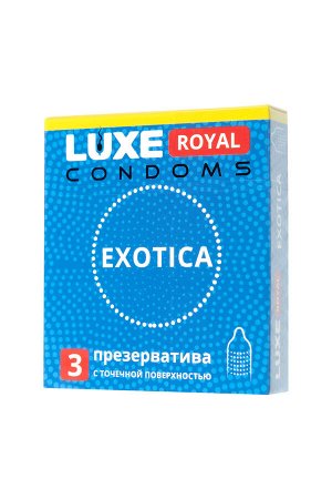 Презервативы Luxe, royal, exotica, 18 см, 5,2 см, 3 шт.