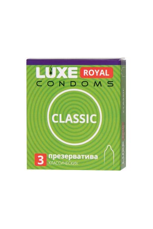 Презервативы LUXE ROYAL Classic 3шт, 18 см