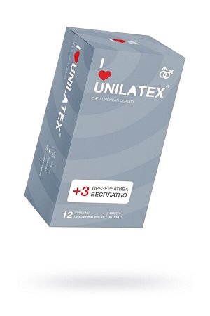 Презервативы Unilatex, ribbed, латекс, ребристые, 19 см, 5,4 см, 15 шт.