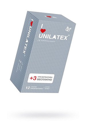 Презервативы Unilatex, dotted, латекс, точечные, 19 см, 5,4 см, 15 шт.