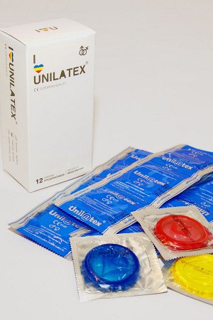 Презервативы Unilatex Multifrutis №12+3, ароматизированные, цветные