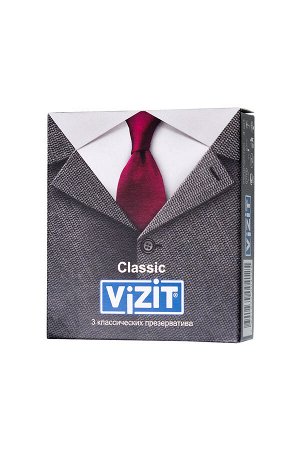 Презервативы Vizit, классические, латекс, 18 см, 5,2 см, 3 шт.