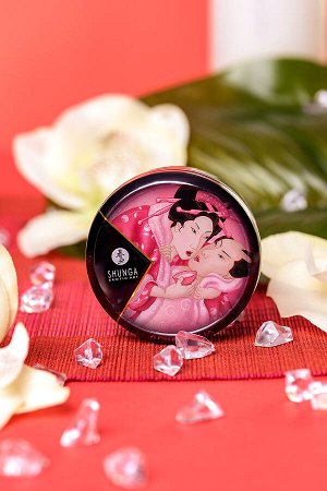 Массажное аромамасло в виде свечи Shunga «Афродизия. Лепестки роз» (Aphrodisia. Rose Petals), 30 м