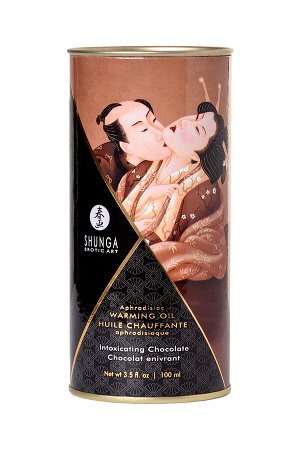 Масло для массажа Shunga Intoxicating Chocolate, разогревающее, шоколад, 100 мл