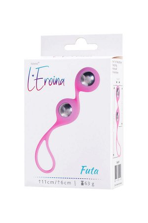 Вагинальные шарики L'Eroina Futa, силикон, розовые, 11 см,  1,9 см, 63 г