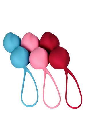 Набор вагинальных шариков Satisfyer Balls C03 Double, силикон, ассорти, ? 3 см.
