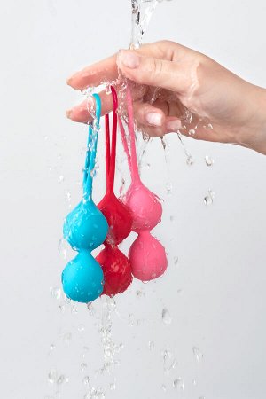 Набор вагинальных шариков Satisfyer Balls C03 Double, силикон, ассорти, ? 3 см.