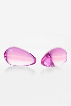 Вагинальные шарики Sexus Glass, стекло, розовые, ? 2,7 см