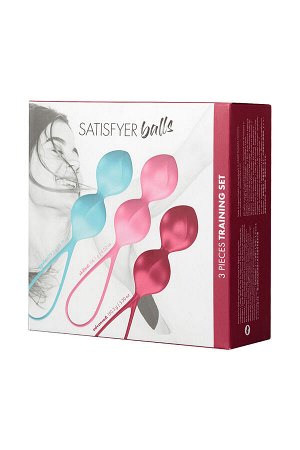 Набор вагинальных шариков Satisfyer Balls C03 Double, силикон, ассорти, ? 3 см.