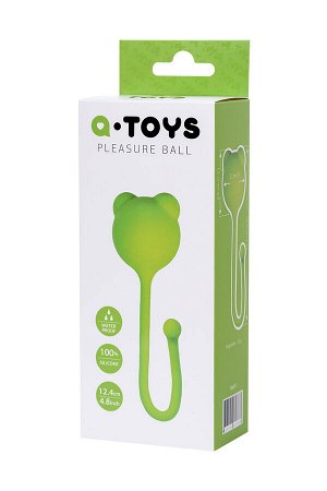 Вагинальный шарик A-Toys by TOYFA Tigo, силикон, зеленый, 12,4 см ? 2,7 см