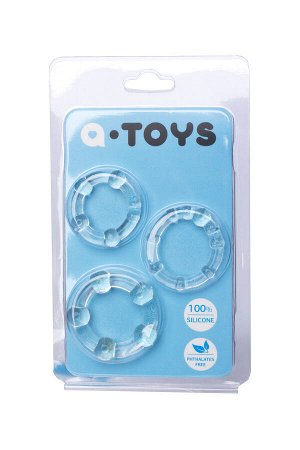 Набор колец TOYFA A-toys, силикон, прозрачный, ? 3,5/3/2 см