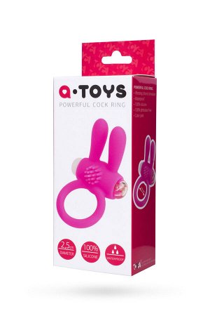 Эрекционное кольцо на пенис A-Toys by TOYFA Rabbi, силикон, розовый, ? 2,5 см