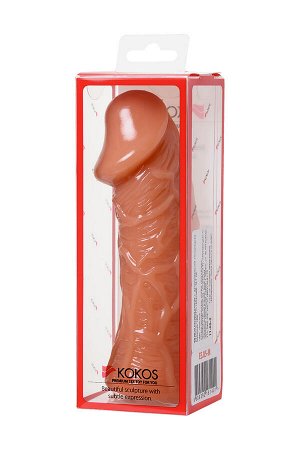 Насадка реалистичная KOKOS EXTREME SLEEVE 05-M с дополнительной стимуляцией, TPE, телесная, 14.7 см