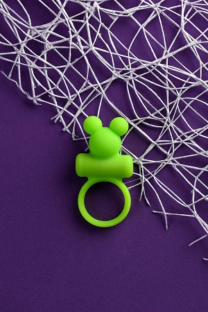 Виброкольцо на пенис A-Toys by TOYFA Chio, силикон, зеленое, 8,1 см, ? 3,1 см