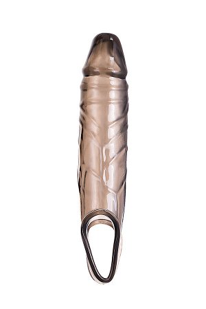 Насадка на пенис XLover by TOYFA для увеличения размера, TPE, черный прозрачный, 15,5 см