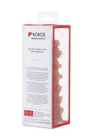 Насадка реалистичная KOKOS EXTREME SLEEVE 04-M с дополнительной стимуляцией, TPE, телесная, 14.7 см