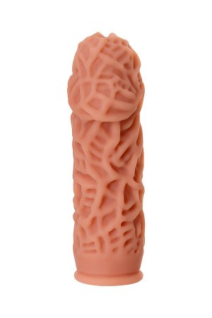 Насадка реалистичная KOKOS EXTREME SLEEVE 12-S с дополнительной стимуляцией, TPE, телесная, 12.7 см