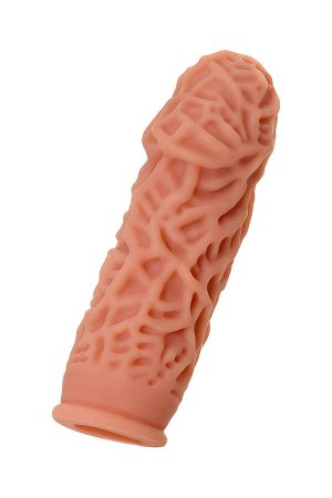 Насадка реалистичная KOKOS EXTREME SLEEVE 12-S с дополнительной стимуляцией, TPE, телесная, 12.7 см