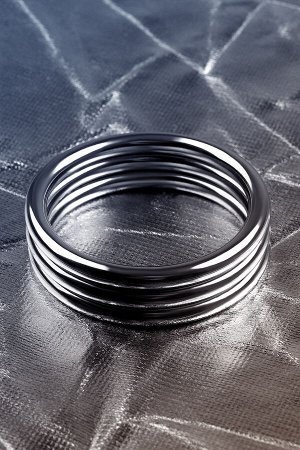 Кольцо на пенис TOYFA Metal, серебряное