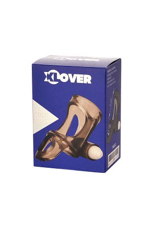Эрекционное кольцо на пенис с вибрацией XLover by TOYFA, TPE, черный прозрачный, 7 см