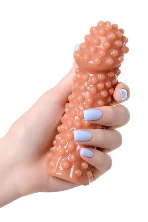 Насадка реалистичная KOKOS EXTREME SLEEVE 10-S с дополнительной стимуляцией, TPE, телесная, 14.7 см