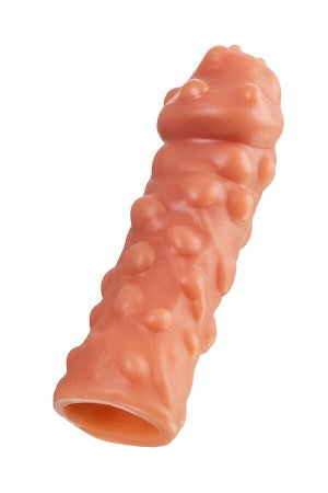 Насадка реалистичная KOKOS PENIS SLEEVE с дополнительной стимуляцией, TPE, телесная, 16.5 см