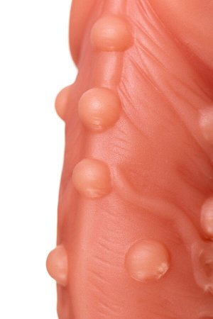 Насадка реалистичная KOKOS PENIS SLEEVE с дополнительной стимуляцией, TPE, телесная, 16.5 см