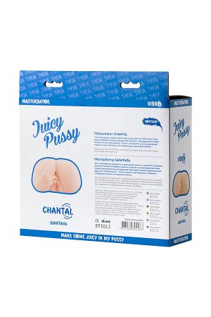 Мастурбатор реалистичный TOYFA Juicy Pussy Chantal с вибрацией, вагина и анус, TPR, телесный, 14,5 с