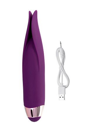 Вибростимулятор L'Eroina Flo, силикон, фиолетовый, 18,5 см