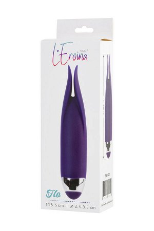 Вибростимулятор L&#039;EROINA by TOYFA Flo, силикон, фиолетовый, 18,5 см