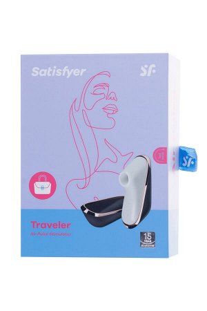 Вакуум-волновой стимулятор клитора Satisfyer Traveler, силикон, баклажан, 10,7 см