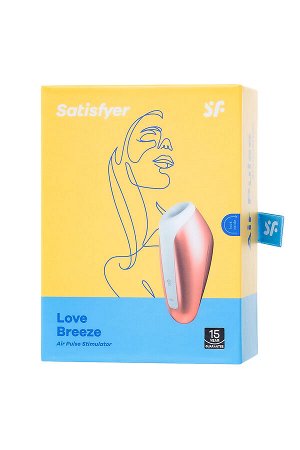 Вакуум-волновой бесконтактный стимулятор клитора Satisfyer Love Breeze, силикон, розовый, 9,5 см.