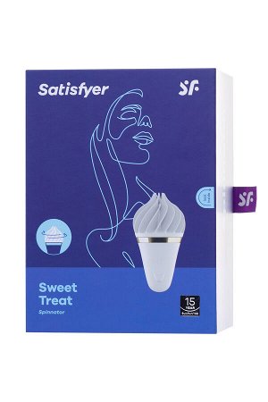 Вибромассажер Satisfyer layons Sweet Treat, силикон, белый, 10,4 см.