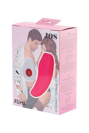 Клиторальный вибратор в трусики JOS FLIRTY, силикон, розовый, 9,3 см