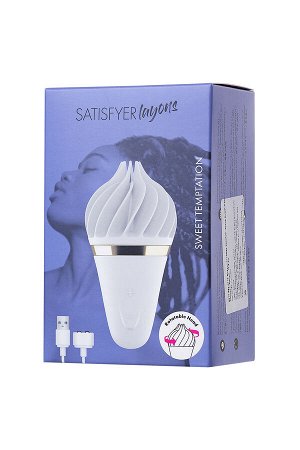 Вибромассажер Satisfyer layons Sweet Treat, силикон, белый, 10,4 см.