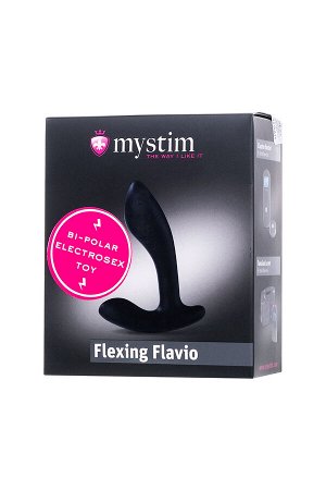 Электростимулятор Mystim Flexing Flavio, силикон, черный, 9 см